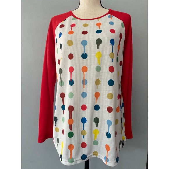 L.A.M.B. x Burton Jagger Waffle Dot Print Top - Picture 2 of 7